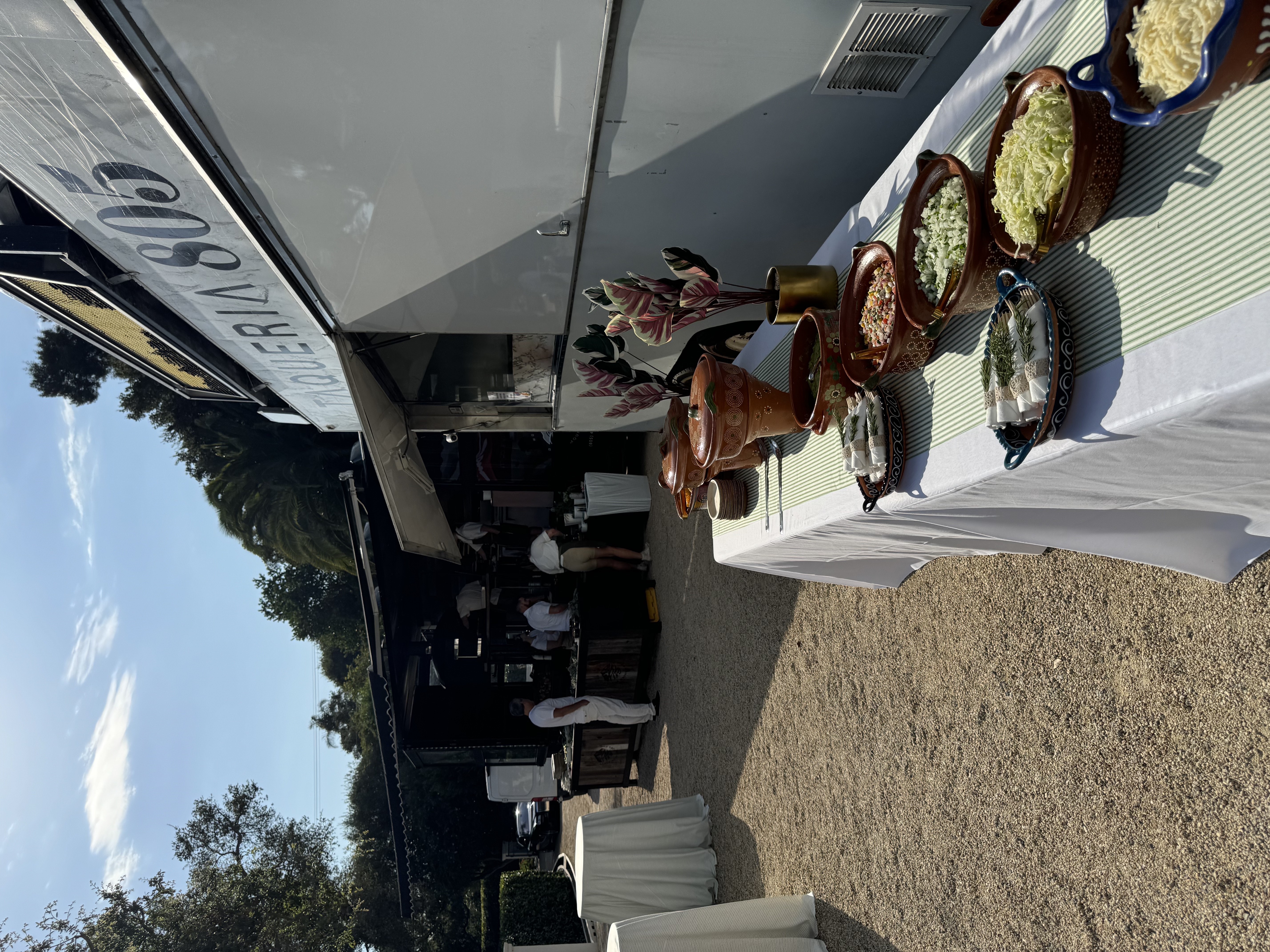 Taqueria 805 food truck catering setup at an outdoor event